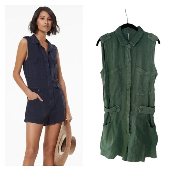 NWT YFB Hudson Romper M in Palm Pigment (Military Green) - Picture 1 of 7